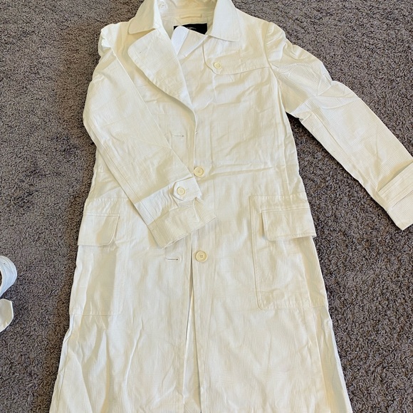 Burberry white/cream trench coat UK10 - Picture 8 of 17